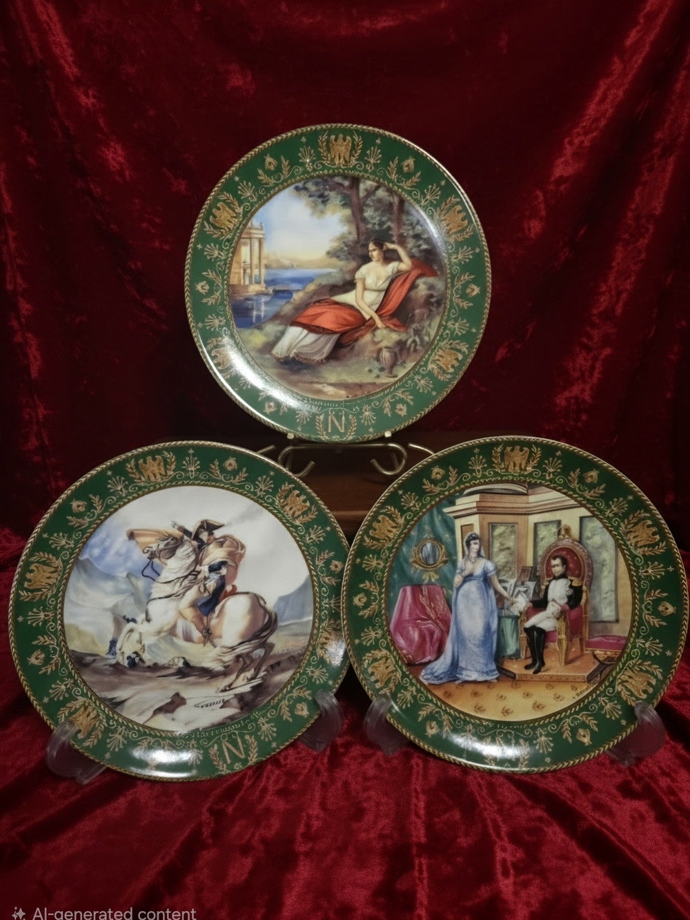 vintage limited-edition D'Arceau Limoges Porcelain Collector Plates Set Of 3